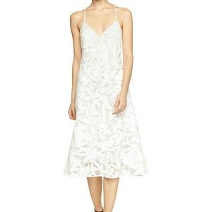 Milly Dress- floral burnout cross back straps